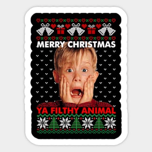 Merry Christmas Ya Filthy Animal Sticker